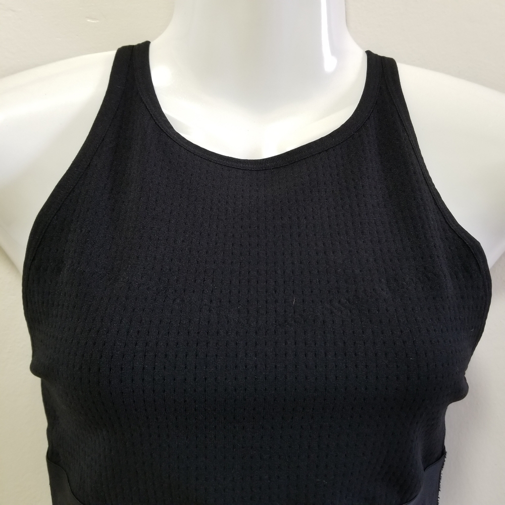 Fabletics Womens Wren SculptKnit Sports Bra Black Logo Wide Band Mesh S NWT - Picture 5 of 14